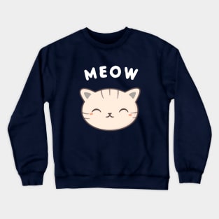 Happy Kawaii Cute Meow Cat Crewneck Sweatshirt